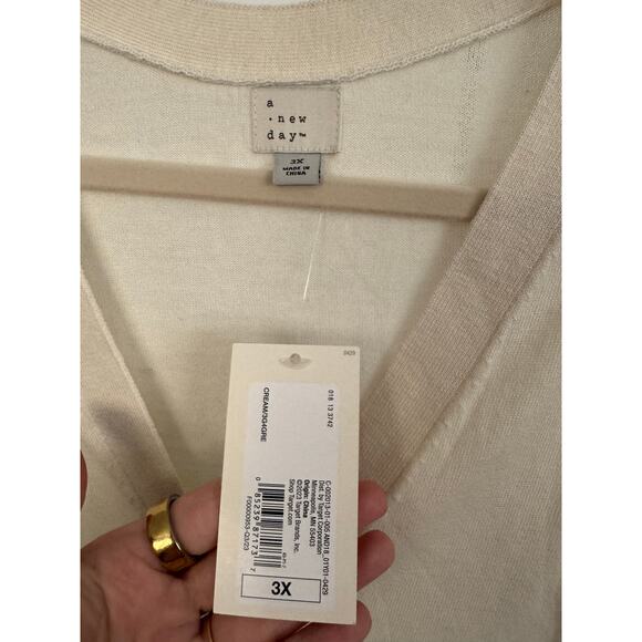 NWT! A New Day Cream button down cardigan - Picture 2 of 5